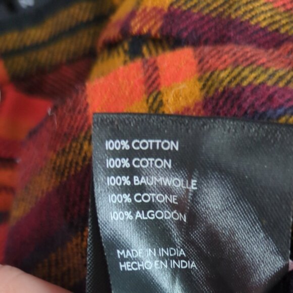 NWT Free People Someday Navy and Orange Plaid Mini Skort Size 8 - Picture 9 of 10